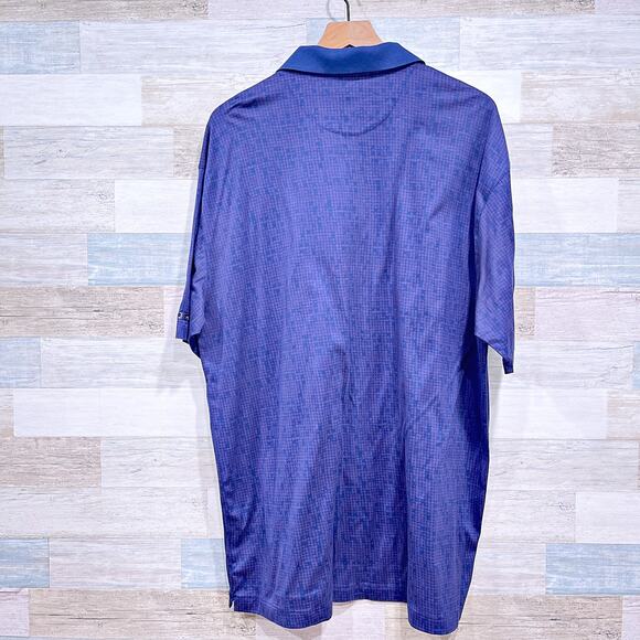 Tiger Woods Nike Performance Golf Polo Shirt Blue Country Club Mens XXL 2XL - Picture 4 of 7